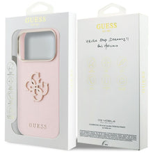 Заредете изображение във визуализатора на галерията – GUESS case for IPHONE 17 Pro GUHCP17L5PS4RGGP (PU FW Resin Logo) pink
