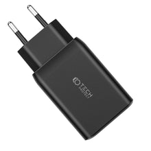 Заредете изображение във визуализатора на галерията – Tech-Protect C65W-2 network charger 2x USB-C PD 65W / USB-A QC 3.0 - black
