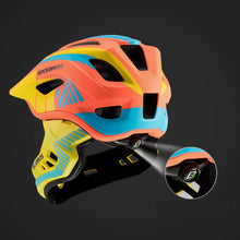 Заредете изображение във визуализатора на галерията – Children's bicycle helmet with detachable visor Rockbros TT-32SOYB-M size M - yellow-orange
