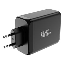 Заредете изображение във визуализатора на галерията – Silver Monkey SMA153 200W GaN Charger 3xUSB-C PD USB-A QC 3.0 - Black
