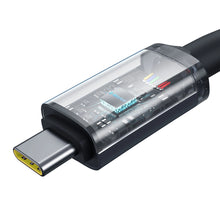 Заредете изображение във визуализатора на галерията – Baseus Crystal Shine CB000089 USB-C / USB-C USB3.2 cable 100W 20Gb 1.5m - black
