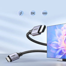 Заредете изображение във визуализатора на галерията – Ugreen HD163 15514 mini HDMI / HDMI 2.1 8K cable 1m - gray
