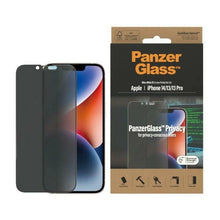 Заредете изображение във визуализатора на галерията – PanzerGlass Ultra-Wide Fit Tempered Glass Antibacterial Privacy for iPhone 14/13 Pro/13
