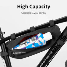Заредете изображение във визуализатора на галерията – Rockbros AS-043 bicycle bag with Velcro 3l - black
