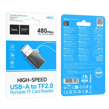 Заредете изображение във визуализатора на галерията – Card reader TF USB-A Hoco HB53 black
