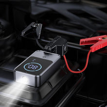 Заредете изображение във визуализатора на галерията – Powerbank 10000 mAh 2,4A 18W with a car jump-start function Hoco QS7 metal gray
