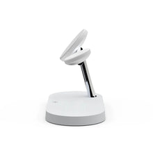 Заредете изображение във визуализатора на галерията – Tech-Protect A12 3in1 MagSafe inductive charger for smartphone / headphones / smartwatch - white
