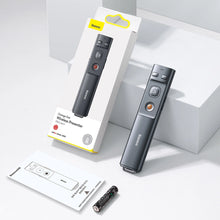 Заредете изображение във визуализатора на галерията – Baseus Orange Dot AI laser pointer with automatic voice transcription, two lasers - gray

