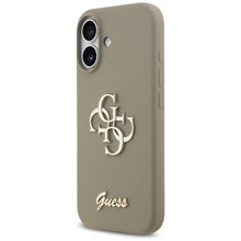 Заредете изображение във визуализатора на галерията – GUESS case for IPHONE 17 GUHCP17SSC4GSMW (Silicone W/ Big 4G Script) brown
