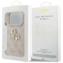 Заредете изображение във визуализатора на галерията – GUESS case for IPHONE 18 Pro / 17 Pro GUE005597 (4G PU Big Logo) pink
