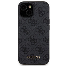 Заредете изображение във визуализатора на галерията – Guess 4G Metal Logo case set for iPhone 15 + 5000mAh MagSafe power bank - black
