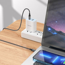 Заредете изображение във визуализатора на галерията – Cable USB C to USB C Hoco 3A 60W 2 m X89 black
