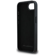 Заредете изображение във визуализатора на галерията – KARL LAGERFELD case for IPHONE 16e (SE 4 2025) KLHCPSE4PGKLKIPK (PU Monogram K. Head Pin) black
