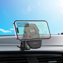 Заредете изображение във визуализатора на галерията – Borofone Car holder BH216 Adelante magnetic with induction charging to dashboard black
