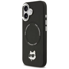 Заредете изображение във визуализатора на галерията – KARL LAGERFELD case for IPHONE 17 compatible with MagSafe KLHMP17SPSMLRCHK (PU Choupette Pin) black
