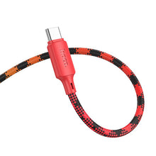 Заредете изображение във визуализатора на галерията – Cable USB C to USB C Hoco 3A 60W 1 m X116 gradient red
