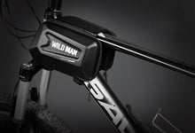 Заредете изображение във визуализатора на галерията – WILDMAN traveling bag for bike frame with zipper 1,2L (4&quot;-7&quot;) E6S black

