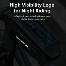 Заредете изображение във визуализатора на галерията – Rockbros 30120064001 waterproof frame bicycle bag with phone cover - black

