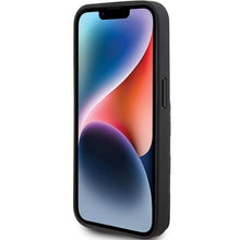 Заредете изображение във визуализатора на галерията – Karl Lagerfeld Saffiano Cardslots and Stand Monogram Choupette Case for iPhone 15 Pro Max - Black
