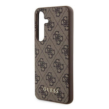 Заредете изображение във визуализатора на галерията – Original Case GUESS - hardcase 4G Metal Gold Logo GUOHCSA35G4GFBR for Samsung Galaxy A35 brown
