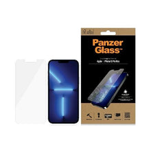 Заредете изображение във визуализатора на галерията – PanzerGlass Standard Super+ antibacterial tempered glass for iPhone 13 Pro Max
