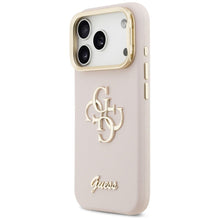 Заредете изображение във визуализатора на галерията – GUESS case for IPHONE 17 Pro GUHCP17LPCS4GSP (Grained PU Big 4G &amp; Stand Camera) pink
