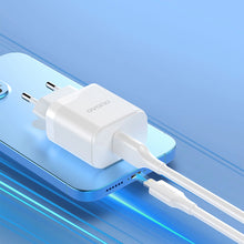 Заредете изображение във визуализатора на галерията – Dudao A20EU USB-A 18W network charger - white
