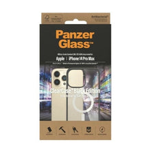 Заредете изображение във визуализатора на галерията – PanzerGlass ClearCase case with MagSafe antibacterial for iPhone 14 Pro Max - transparent and black
