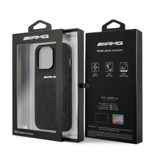 Заредете изображение във визуализатора на галерията – AMG Leather Curved Lines case for iPhone 13 Pro Max - black
