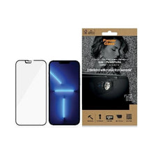 Заредете изображение във визуализатора на галерията – PanzerGlass E2E Microfracture Antibacterial Glass with Camera Cover with Swarovsky Crystal for iPhone 13 Pro Max - with Black Frame
