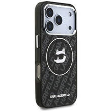 Заредете изображение във визуализатора на галерията – KARL LAGERFELD case for IPHONE 17 Pro Max compatible with MagSafe KLHMP17XHMKBCHOK (IML Choupette Head Logo) black
