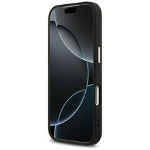 Заредете изображение във визуализатора на галерията – GUESS case for IPHONE 17 Pro GUHCP17LHG4SGCK (Fixed Glitter Big 4G Metal Frame) black
