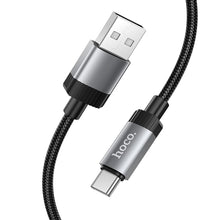 Заредете изображение във визуализатора на галерията – Cable USB A to USB C Hoco 3A 1 m X117 black
