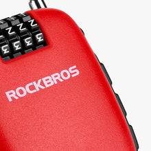 Заредете изображение във визуализатора на галерията – Rockbros 32420981001 bicycle lock with retractable cable - red
