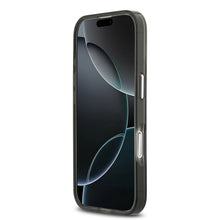 Заредете изображение във визуализатора на галерията – GUESS case for IPHONE 17 compatible with MagSafe GUHMP17SHGTMLCGK (IML Gradient W/ Triangle Logo) black
