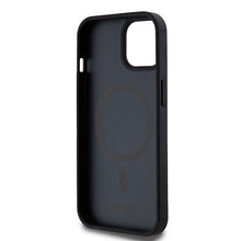 Заредете изображение във визуализатора на галерията – Original Case DKNY hardcase Leather Printed Pattern Metal Logo MagSafe DKHMP15SPSOSPK for Iphone 15/14/13 black

