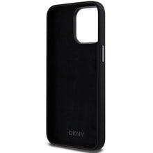 Заредете изображение във визуализатора на галерията – Original Case DKNY hardcase Liquid Silicone Metal Logo DKHCP15LSMCBSK for Iphone 15 Pro black
