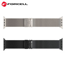 Заредете изображение във визуализатора на галерията – FORCELL F-DESIGN FA11 stainless steel strap for APPLE Watch 38 / 40 / 41 mm black

