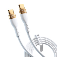 Заредете изображение във визуализатора на галерията – 3mk Hyper Silicone Cable USB-C / USB-C 100W 2m - white
