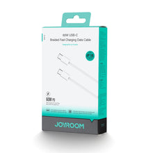 Заредете изображение във визуализатора на галерията – Joyroom S-A45 Ben Series USB-C / USB-C 60W cable 1 m - white
