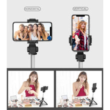 Заредете изображение във визуализатора на галерията – Tech-Protect L01S Bluetooth selfie stick with tripod up to 70cm - black
