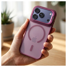Заредете изображение във визуализатора на галерията – Case for iPhone 18 Pro / 17 Pro Forcell F-Protect Shadow Stand Premium compatible with MagSafe dark cherry
