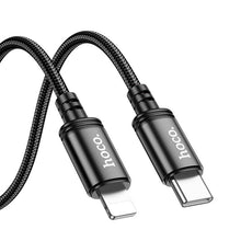 Заредете изображение във визуализатора на галерията – Cable USB C to Lightning Hoco PD 27W 2 m X89 black
