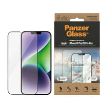 Заредете изображение във визуализатора на галерията – PanzerGlass Ultra-Wide Fit Antibacterial Tempered Glass with Glare Filter and Positioner for iPhone 14 Plus / 13 Pro Max
