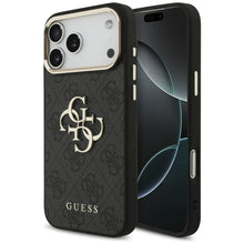 Заредете изображение във визуализатора на галерията – GUESS case for IPHONE 18 Pro Max / 17 Pro Max GUE005594 (PU W/ Big 4G Classic Logo) black gold
