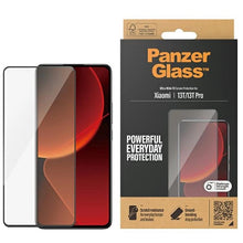 Заредете изображение във визуализатора на галерията – PanzerGlass Ultra-Wide Fit Antibacterial Tempered Glass for Xiaomi 13T / 13T Pro - With Black Frame
