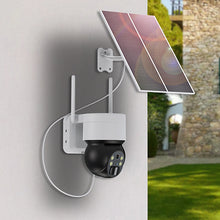 Заредете изображение във визуализатора на галерията – Choetech ASC006-4G solar camera intelligent PTZ 4G LTE with 5W solar panel - white

