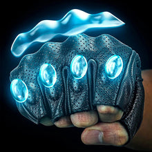 Заредете изображение във визуализатора на галерията – Rockbros 16220006004 XL leather motorcycle gloves - black

