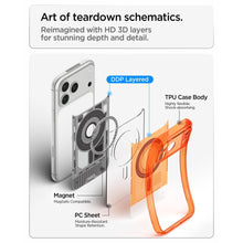 Заредете изображение във визуализатора на галерията – SPIGEN case ULTRA HYBRID compatible with MagSafe for IPHONE 17 Pro/18 Pro c-one tangerine
