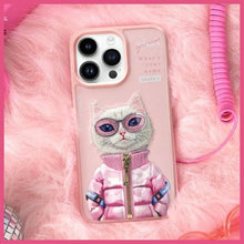 Заредете изображение във визуализатора на галерията – NIMMY case COOL&amp;CUTE 2.0 Cat for IPHONE 15 Pro pink
